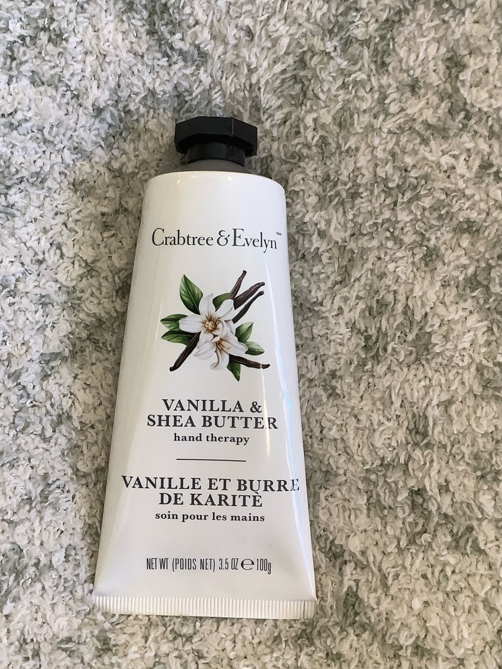 Crabtree & Evelyn Scented Vanilla & Shea Butter Hand Therapy Hand Cream NWT 3.5